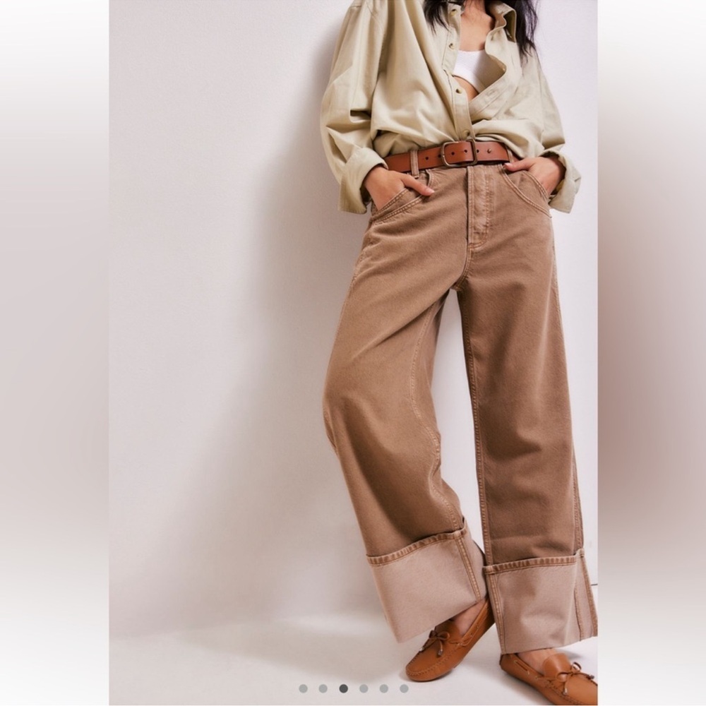 We the Free Final Countdown Cuffed Low Rise Jeans TUMBLEWEED 29 - Picture 6 of 13